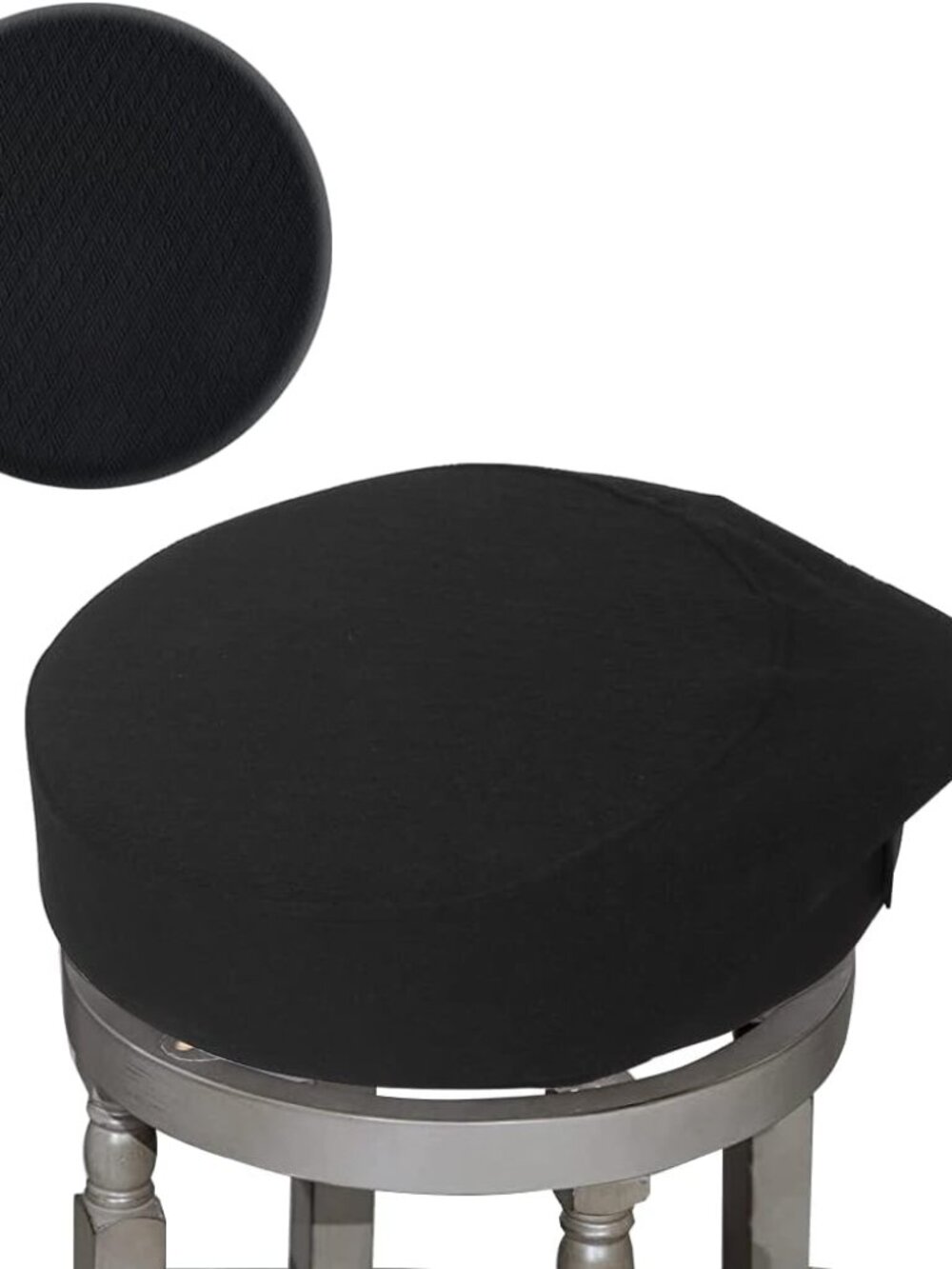 Bar Stool Covers, Luxury Fabric Dia.16-18" Round Crease-Resistant Stretchy Washa